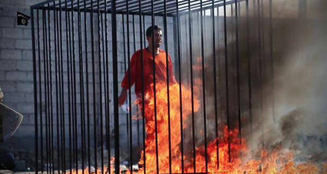 Pudsigt Frank Worthley Kompleks Execution by fire, video shows ISIS burning Jordanian pilot alive | Daily  Sabah