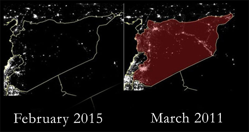 Satellite imagery shows devastation of Syria on a national scale ...