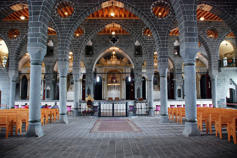 Surp Giragos Church, which has been in ruins since the early 1980u2019s, is among the many restored buildings belonging to the Armenian community  IHA Photo