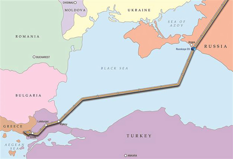 The greater part of the Turkish Stream gas pipeline will be laid within the corridor formerly intended for the South Stream (DHA)