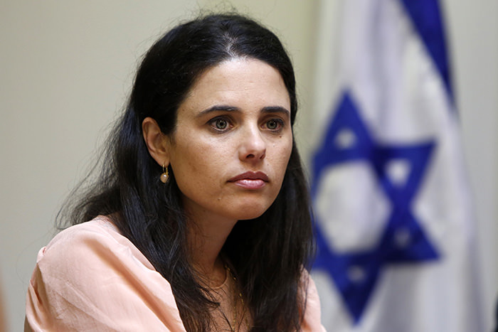 Israeli Knesset Member Ayelet Shaked of the far-right Jewish Home party is seen on May 6, 2015 during the negotiation with the Likud at the parliament in Jerusalem. (AFP Photo)