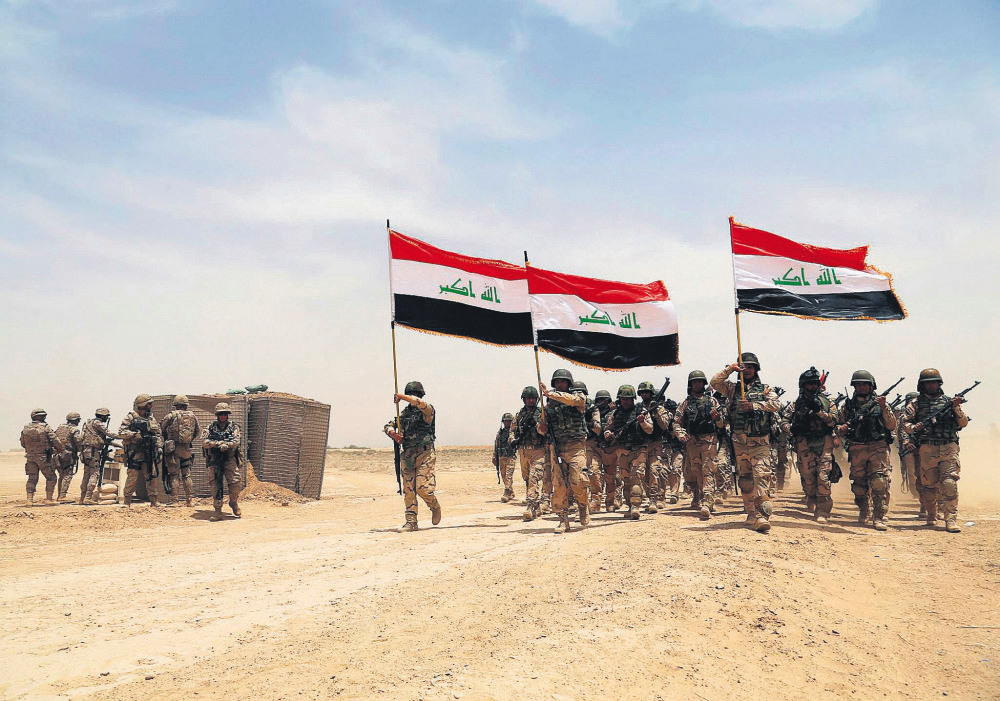 U.S. soldiers participated in a training mission with Iraqi army soldiers outside Baghdad, Iraq, on May 27.