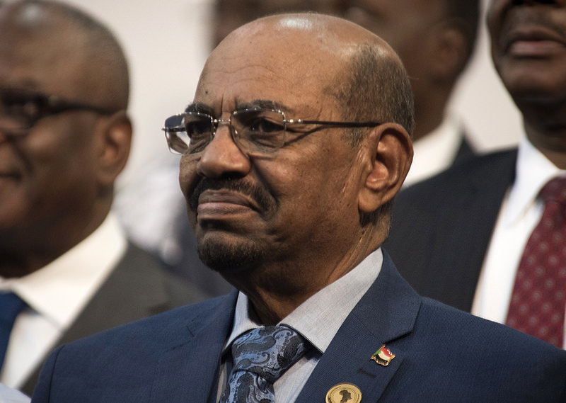 Sudanese President Omar al-Bashir is seen during the opening session of the AU summit in Johannesburg, Sunday, June 14, 2015 (AP Photo)