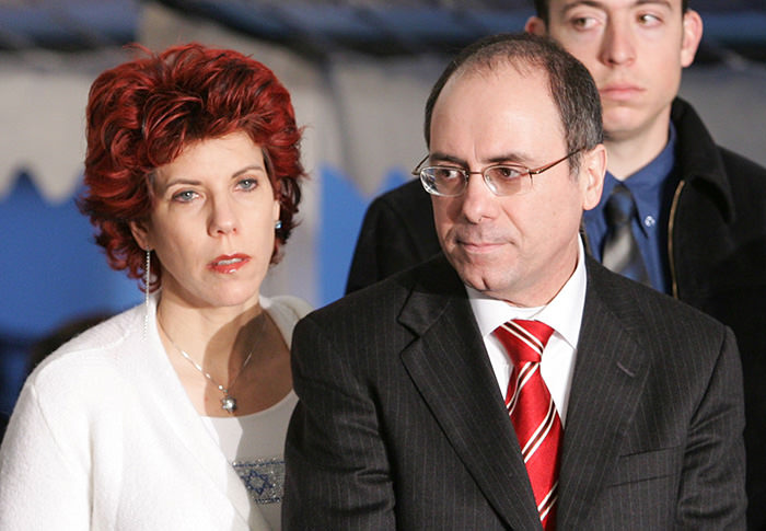 Israeli Interior Minister Silvan Shalom and his wife Judy Shalom Nir-Mozes (AFP Photo)