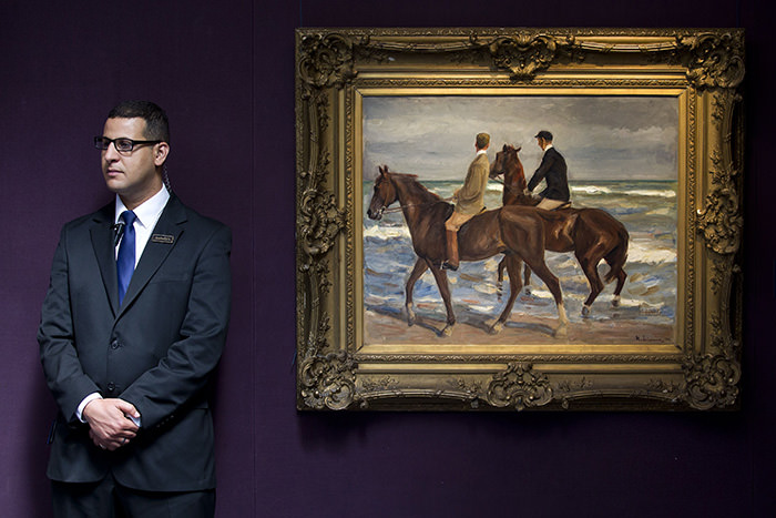 'Two Riders on a Beach' by German artist Max Liebermann painted in 1901 (AFP Photo)