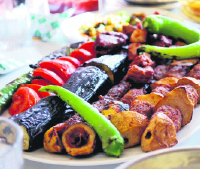 A kebab table from Gaziantep