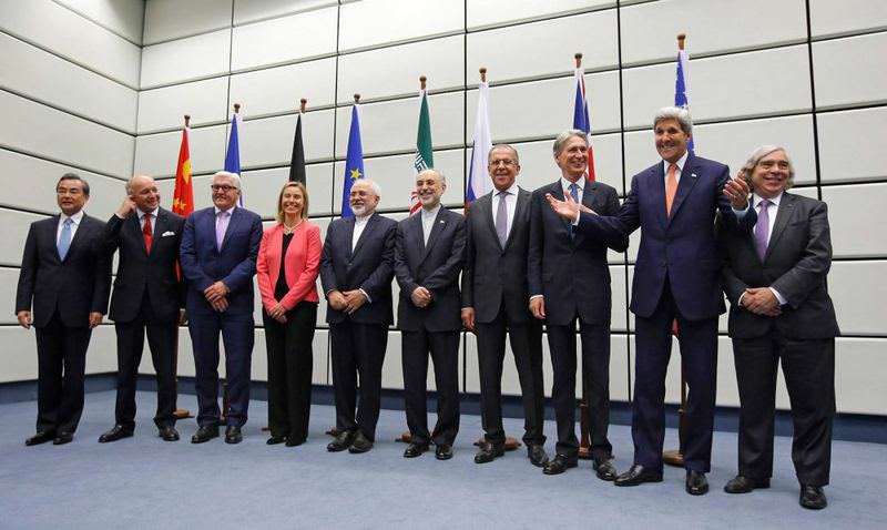 Representatives of Iran and P5 + 1 countries pose after the deal was reached last month.