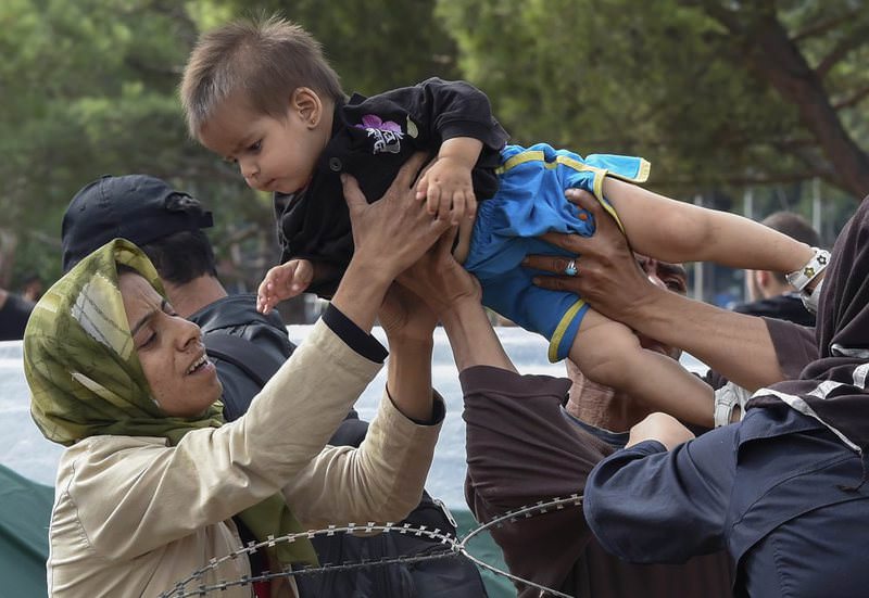 Nearly 10,000 immigrants flocked to Greece's Lesbos island.