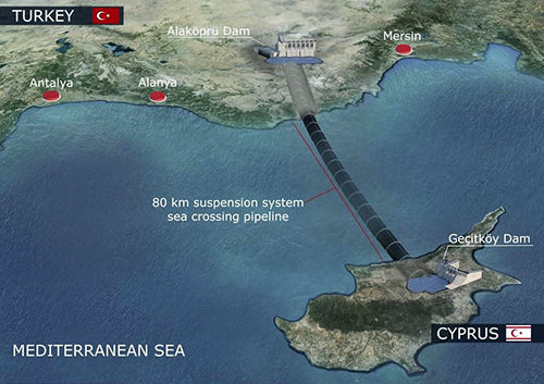 The 80km-long underwater sea crossing pipeline will deliver fresh water and solve a significant problem for Northern Cyprus