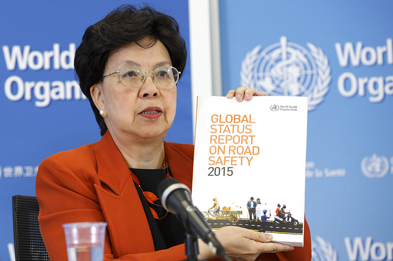 Chan presenting the report in Geneva on Monday (AA Photo)