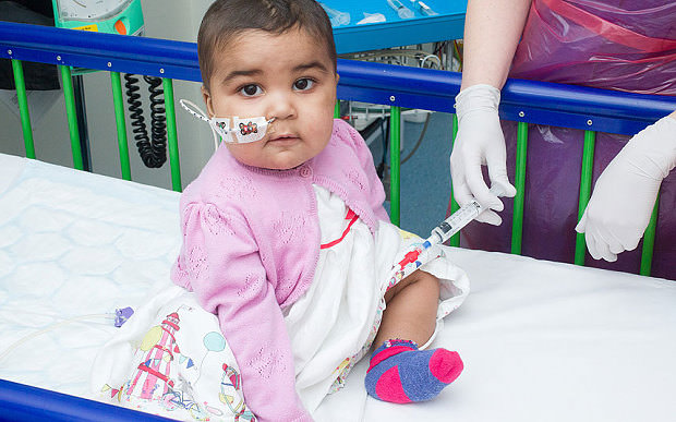 1 year-old Layla Richard has become the first in the world to be cleared of leukaemia through a genetic editing technique (Photo: Great Ormond Street Hospital)