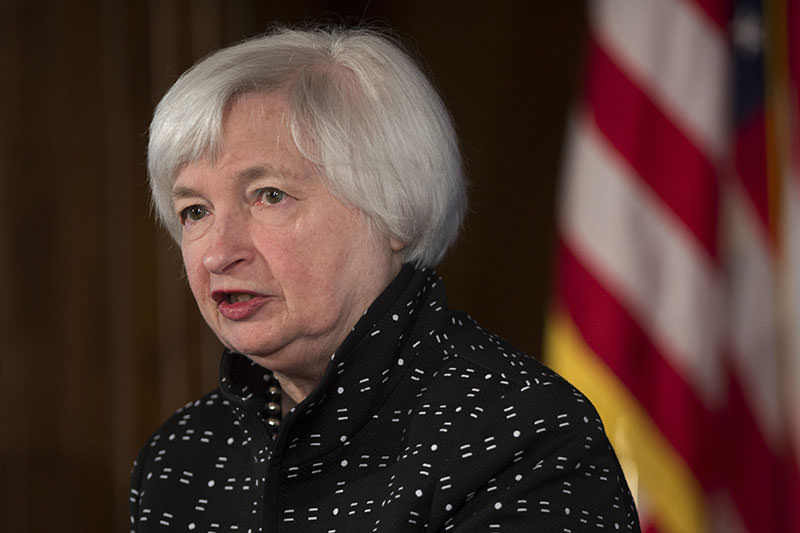 Chair of the Board of Governors of the Federal Reserve System Janet Yellen delivers opening remarks at a conference on Monetary Policy Implementation and Transmission in the Post-Crisis Period  (EPA Photo)