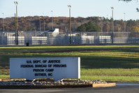 A sign is seen outside of the Butner Federal Correctional Complex on November 20, 2015 in Butner, North Carolina. (AFP Photo)