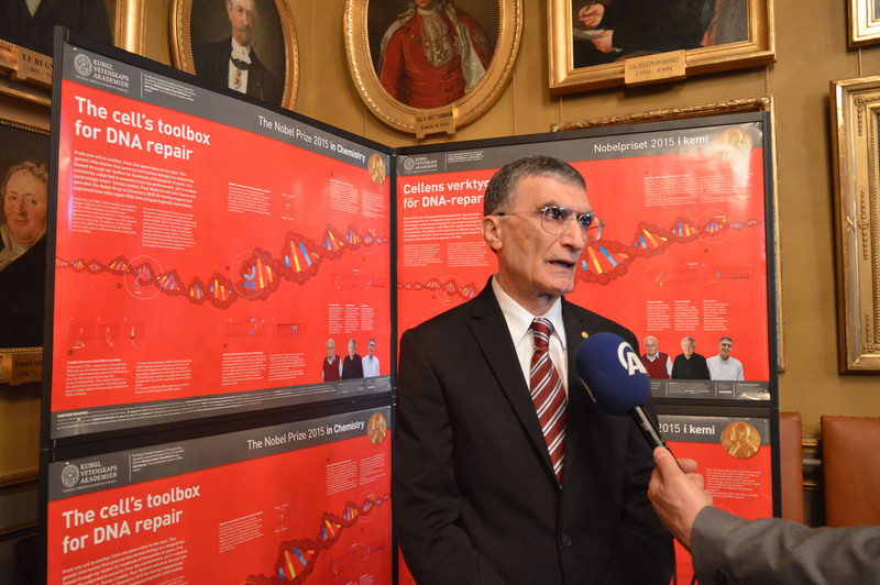Nobel laureate in chemistry Aziz Sancar, looks on during a news conference at the Royal Swedish Academy of Science, Dec 7, 2015. (REUTERS Photo)