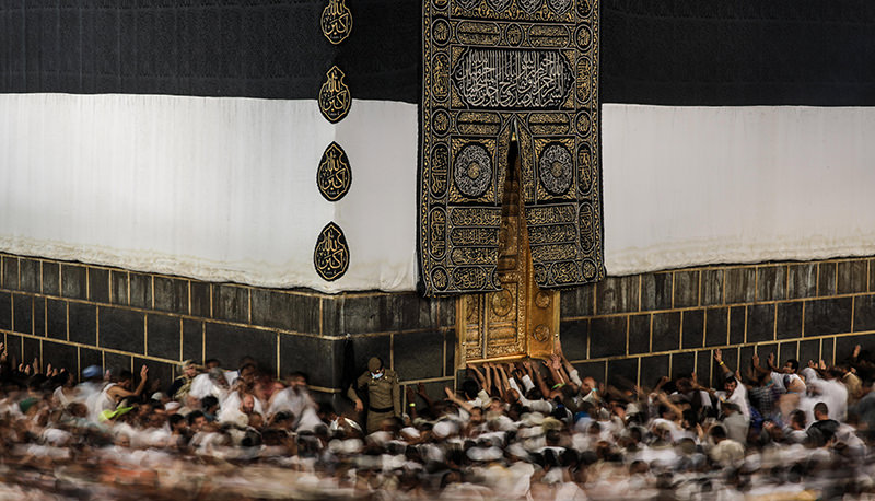  In this Monday, Sept. 21, 2015, file photo taken with a slow shutter speed, Muslim pilgrims circle the Kaaba, the cubic building at the Grand Mosque in the Muslim holy city of Mecca. (AP Photo)