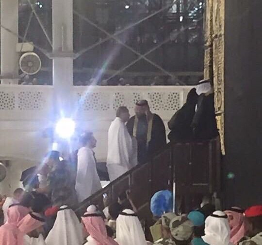 President Erdoğan entering the Kaaba