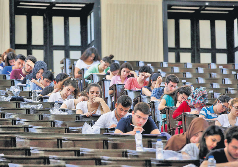 Students at a LYS exam at a school. The exam is the only way for millions to be admitted to colleges. Gu00fclenist-run schools boasted in the past for the success of their students on those exams.