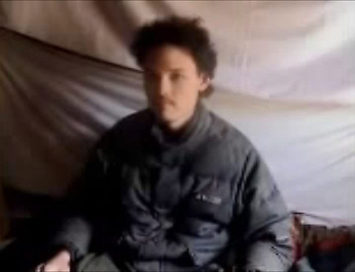 This still file image from a video released by the Taliban on May 8, 2011, purports to show Canadian Colin Rutherford in captivity. (AP Photo)