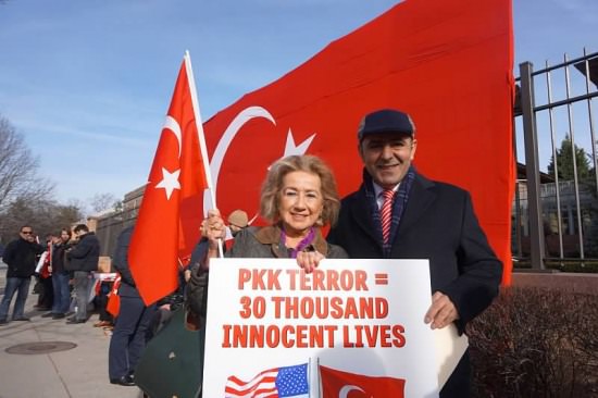 Turkish-Americans protest against pro-PKK demonstration in Washington ...