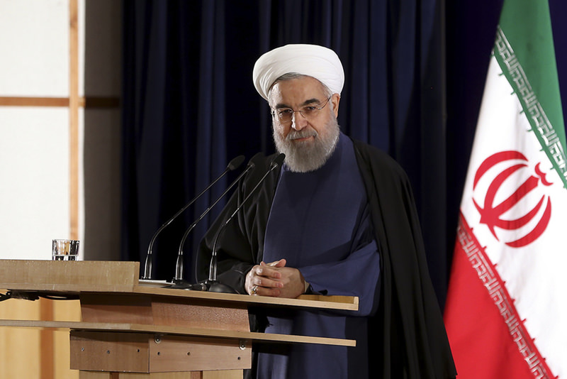 Iranian President Hassan Rouhani addresses election officials in Tehran, Iran.