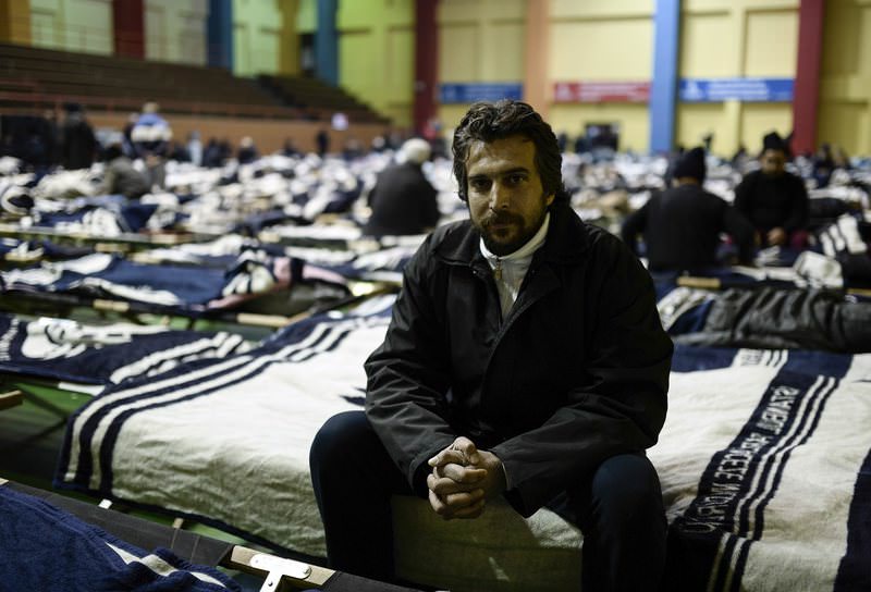 Hakan Parsadan, a former basketball player, at a Zeytinburnu shelter