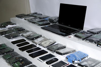 40 suspects were taken into custody, and 51 hard discs and many flash drives were confiscated. (DHA Photo)