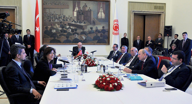 The Constitution Conciliation Committee holding its first meeting at the Grand National Assembly of Turkey (TBMM) (IHA Photo)