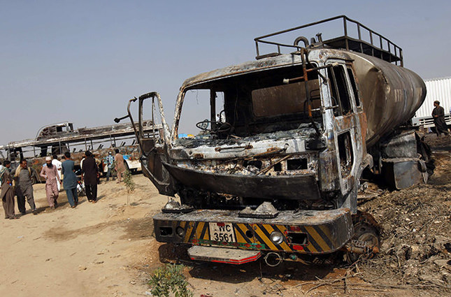 Gas tanker collides with car in Pakistan, kills 10 in fireball ...