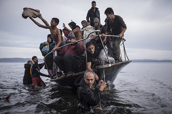 The picture shows migrants and refugees arrived by boat in November 2015 near the village of Skala on the Greek island of Lesbos. (EPA Photo)