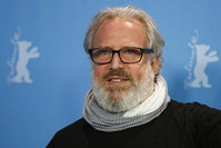 Director and producer Udi Aloni poses for the photographers during a photo call for the film 'Junction 48' at 2016 Berlinale Film Festival, Feb. 13, 2016. (AP)
