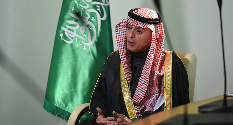 Saudi Minister of Foreign Affairs, Adel al-Jubeir, gives an interview to AFP at his ministry in the capital Riyadh on February 18, 2016. (AFP Photo)