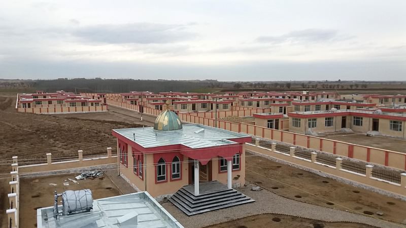 Houses built in Afghanistan for 28 families by Tu0130KA. The agency showcased the project and 52 others it undertook last year as well as those it will launch this year.