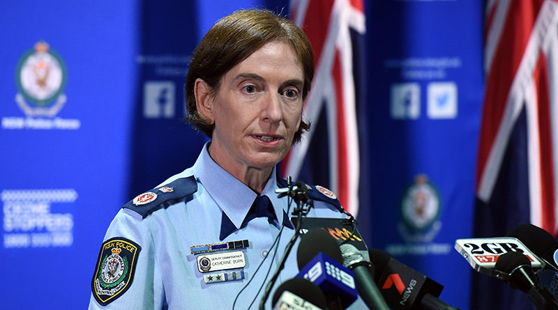 New South Wales (NSW) Police Deputy Commissioner Catherine Burn speaks to the media at a press conference in Sydney, Australia, 22 March 2016. (EPA Photo)