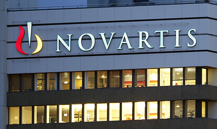 The logo of Swiss drugmaker Novartis is seen at its headquarters in Basel, Switzerland in this October 22, 2013 file photo (Reuters Photo)