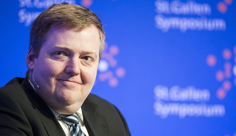 A file picture dated 07 May 2015 of Iceland's Prime Minister Sigmundur David Gunnlaugsson at the first day of the St. Gallen Symposium, in St. Gallen, Switzerland (EPA Photo)