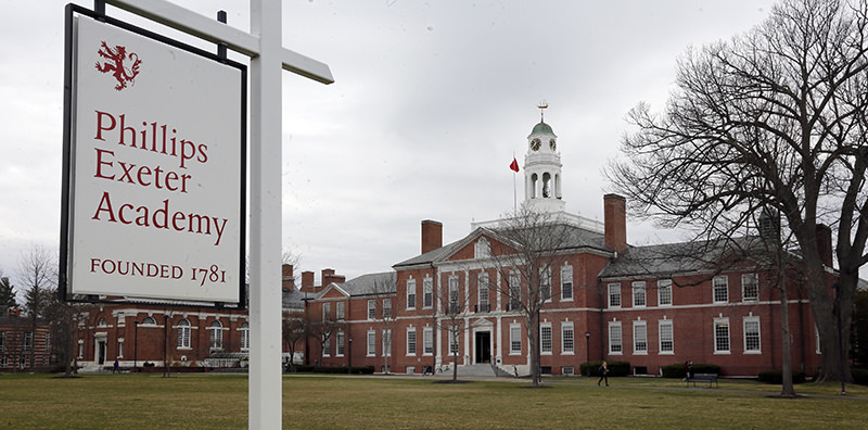 Part of the campus of the prestigious Phillips Exeter Academy is seen Monday, April 11, 2016, in Exeter, N.H. (AP Photo)