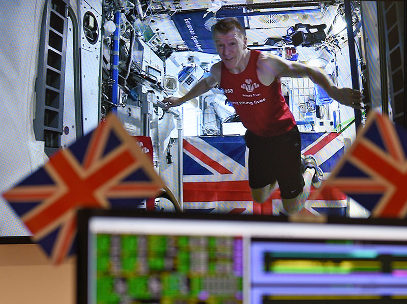 Peake ran a 42 kilometre marathon on a tread mill in space onboard the (ISS). (AP Photo)