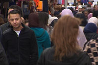 This is an image taken from video on Wednesday April 13, 2016 of of Salah Abdeslam, left, the fugitive from the Nov. 13 Paris attacks whose capture appears to have precipitated the March 22 bombing in Brussels (AP Photo)