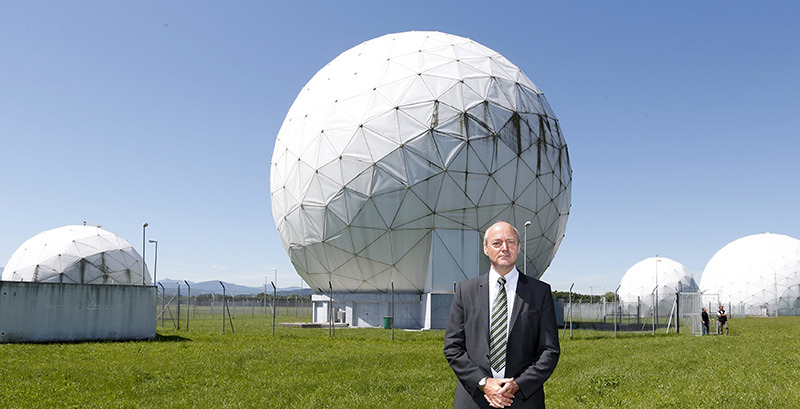 President of the German Federal Intelligence Agency (BND) Gerhard Schindler stands at the former monitoring base of the National Security Agency (NSA) in Bad Aibling (Reuters Photo)
