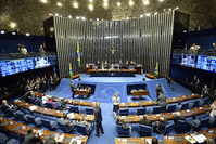 A general view of the Brazilian Senate as it begins a session that will decide whether Brazilian President Dilma Rousseff will be subject to impeachment that could end her mandate, in Brasilia, Brazil, 11 May 2016. (EPA Photo)