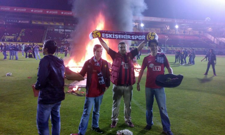 Turkish football club fans set own stadium on fire after losing game