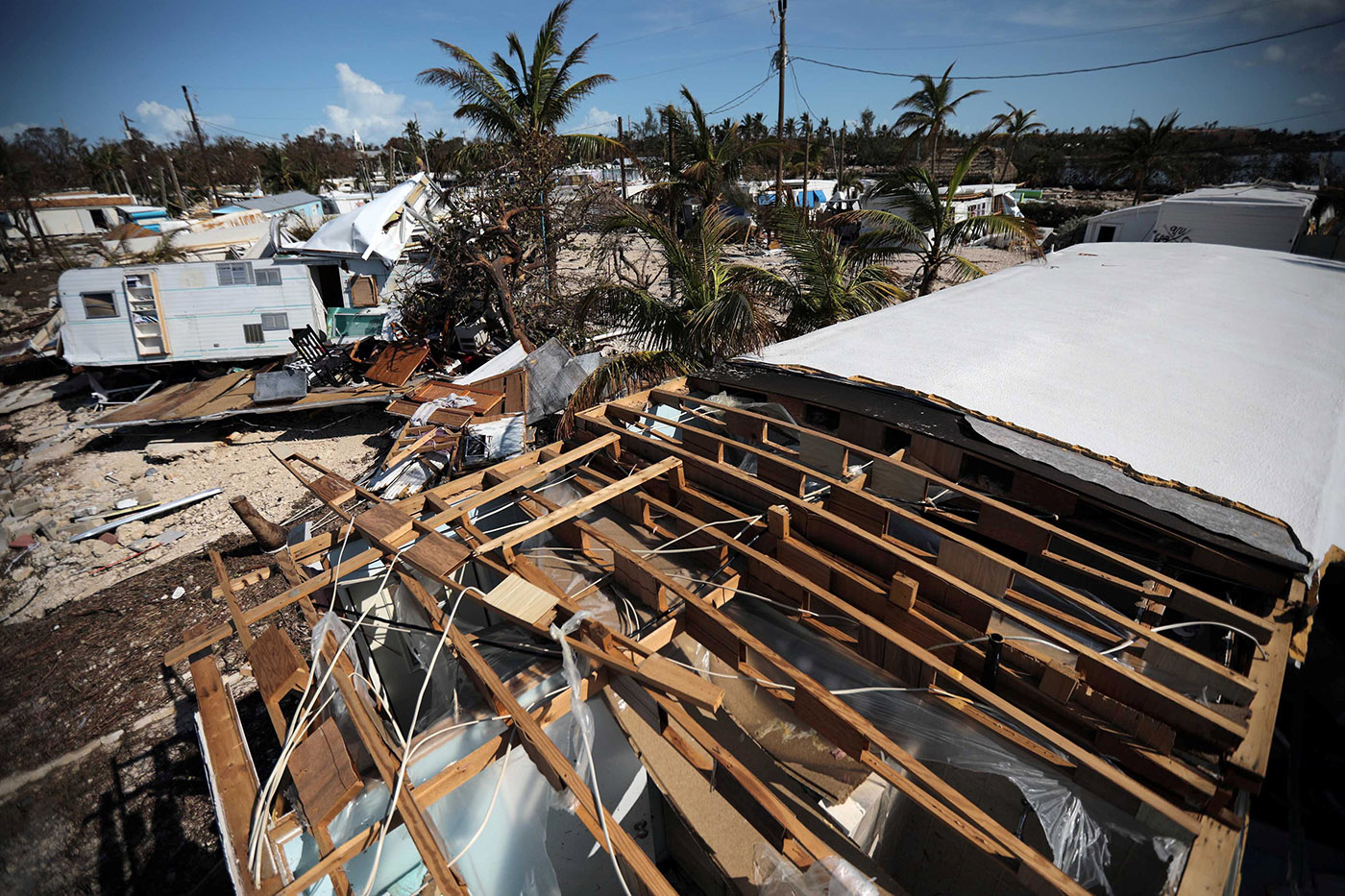 A destroyed trailer park is seen after Hurricane Irma strikes Florida, in Plantation Key in the Florida Keys, U.S., September 12, 2017. (Reuters Photo)