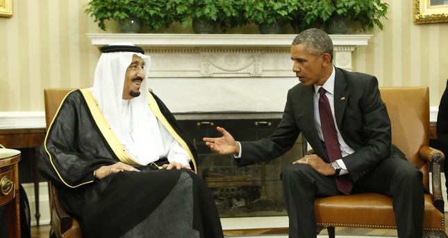لقاء الملك السعودي سلمان الفيصل بالرئيس الأمريكي باراك أوباما في البيت الأبيض أسوشيتد برس