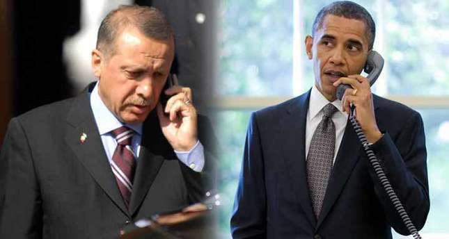 أردوغان يجري اتصالاً هاتفياً بباراك أوباما لبحث أخر تطورات الأزمة مع العراق