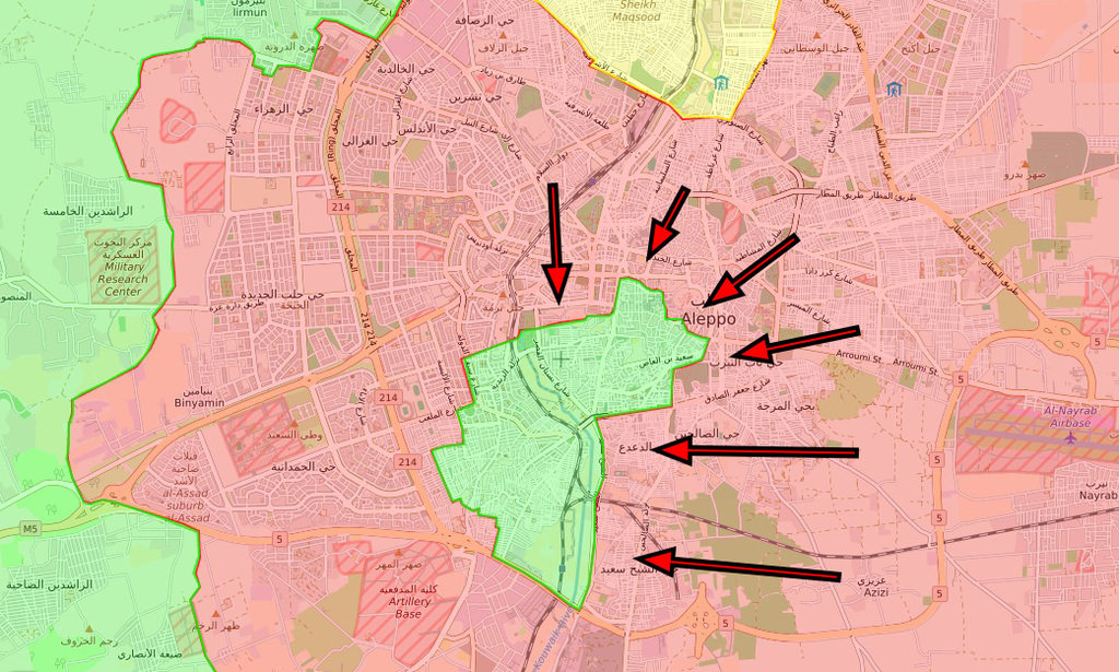 By Dec. 11, regime forces advanced into Sheikh Saeed district as opposition groups started retreating west of the Kouwalk River amid relentless regime bombing an shelling.