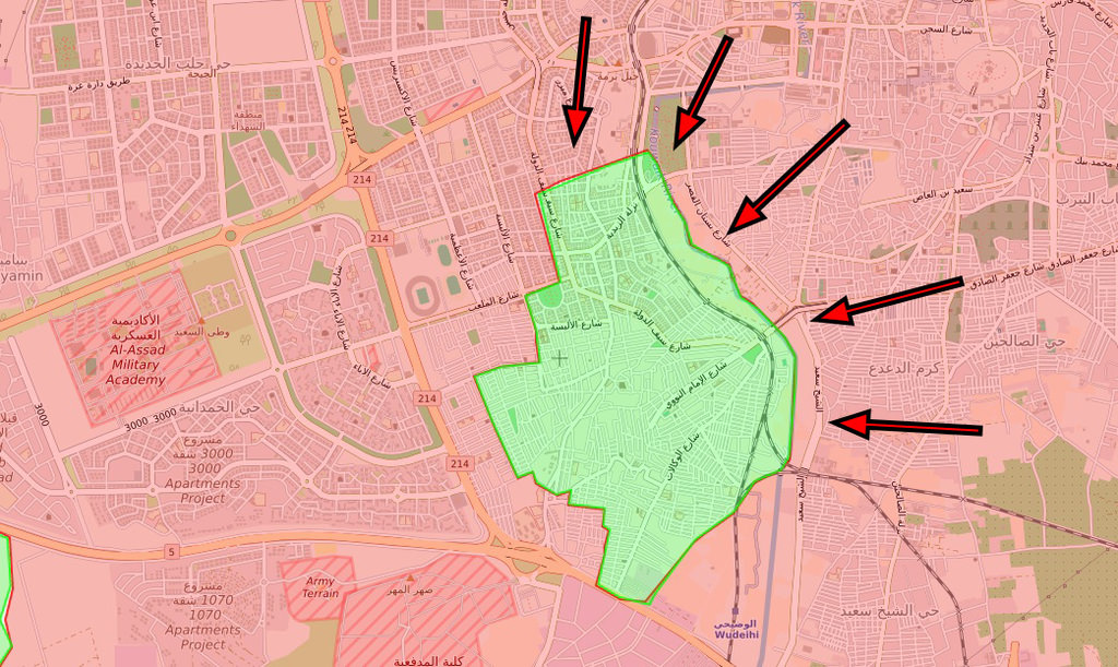 Regime forces captured Bustan al-Qasr and al-Kallasah districts east of Kouwalk River, effectively controlling over 90 percent of Aleppo and leaving some 150,000 people trapped under bombardment.