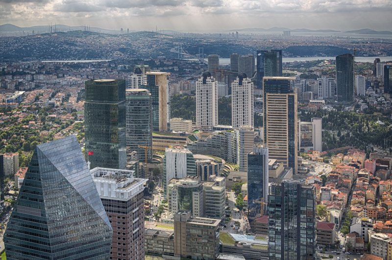 An aerial view of the Levent business district in Istanbul. (iStock Photo)
