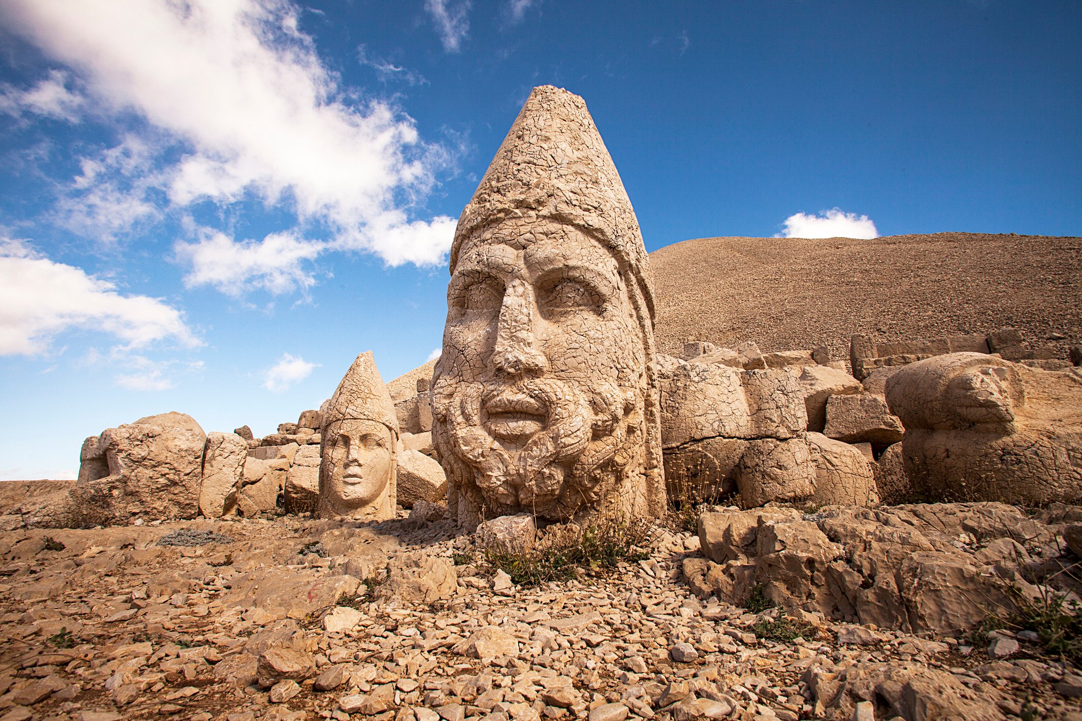 Giant god statues on the top of Mount Nemrut. (iStock Photo)