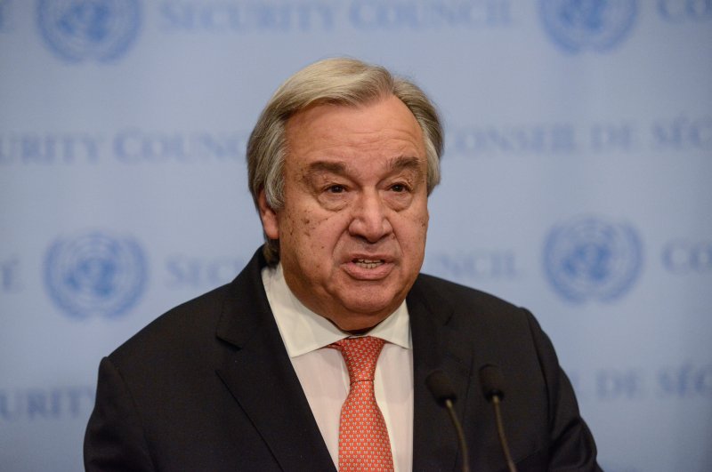 United Nations Secretary-General Antonio Guterres delivers remarks to the press at United Nations headquarters in New York City, Dec. 6, 2017. (AFP Photo)