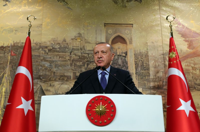 President Recep Tayyip Erdoğan addresses ruling AK Party deputies in Istanbul, Feb. 29, 2020. (AA Photo)